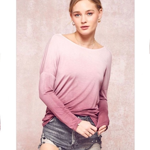 Last 2! Ombré open twist back top - Picture 2 of 5